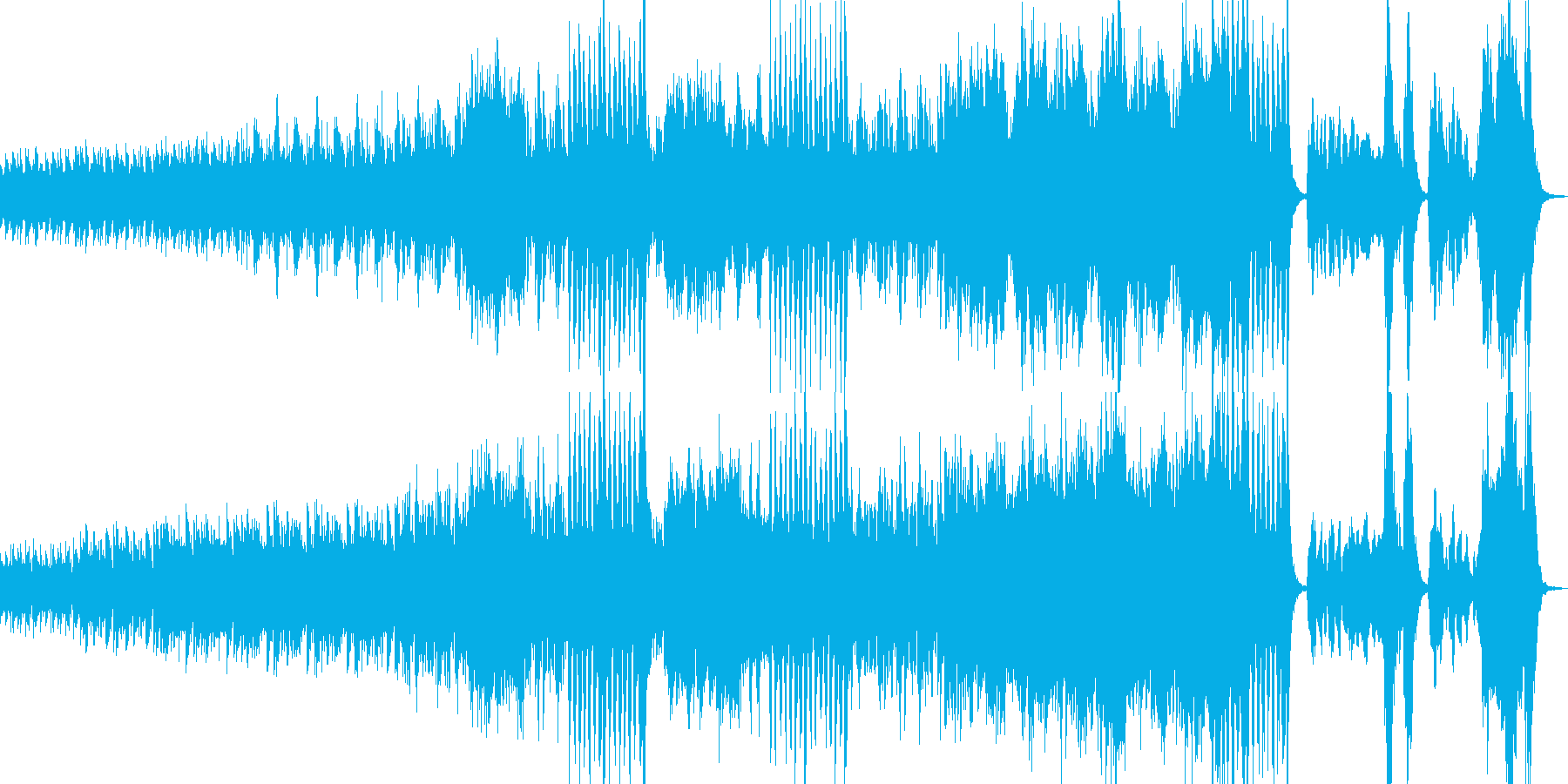 戦闘など緊張感のある感じの曲の再生済みの波形