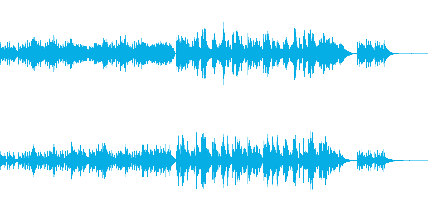CMなどで使える落ち着いたピアノ曲の再生済みの波形