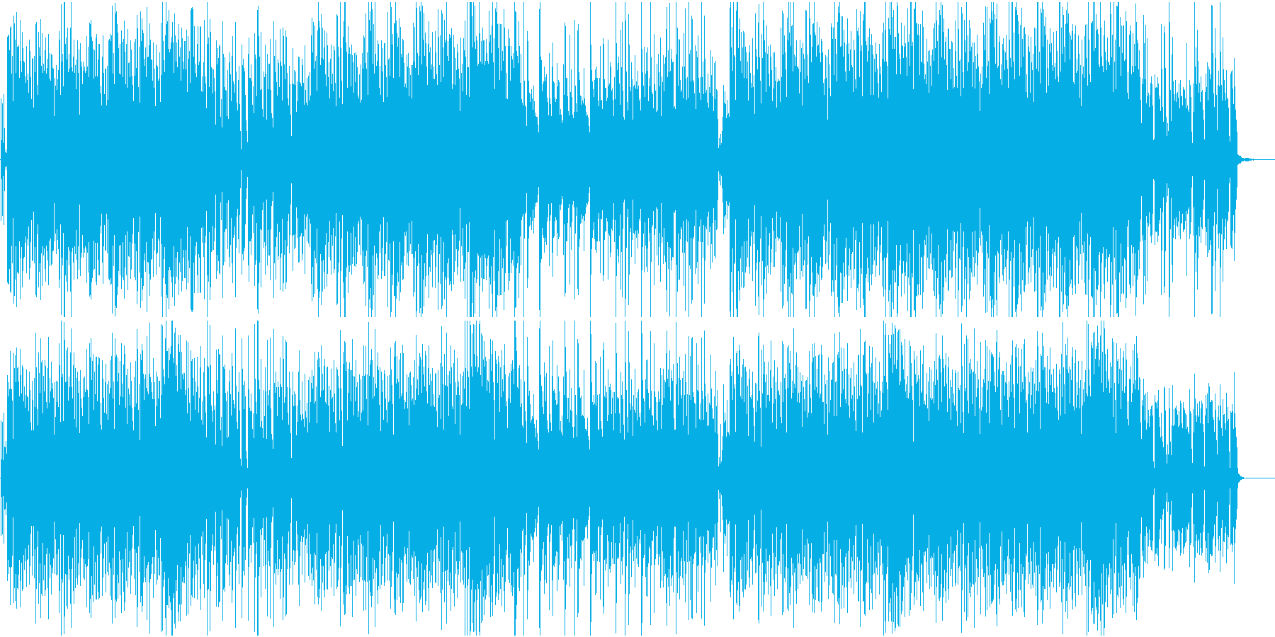 琴と三味線のおしゃれでポップな和風曲の再生済みの波形