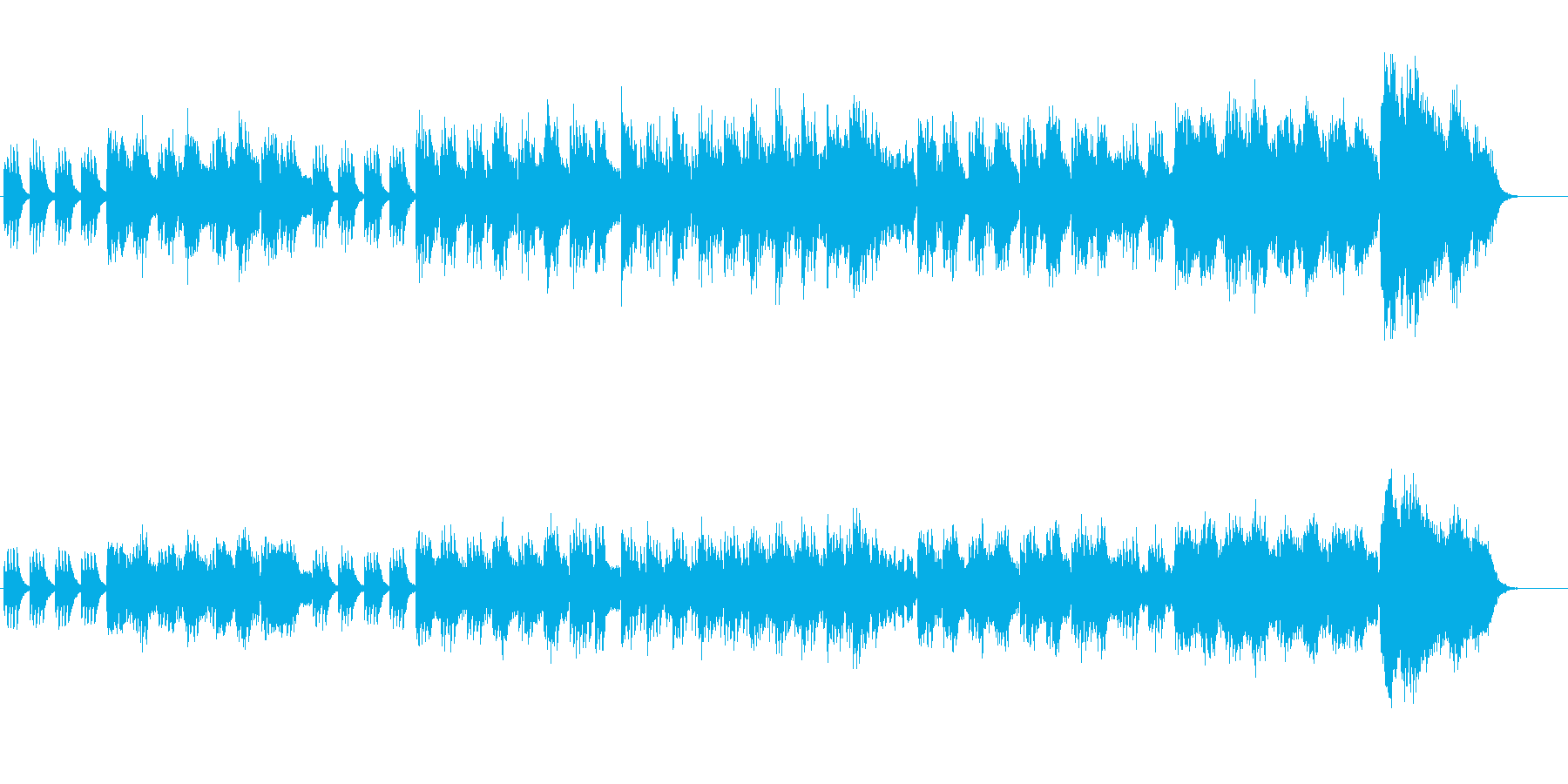 尺八風の音色で構築した邦楽サウンドの再生済みの波形