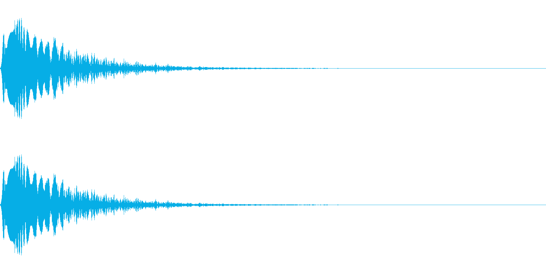 クリック、ボタンなど(電子音/ポン)の再生済みの波形