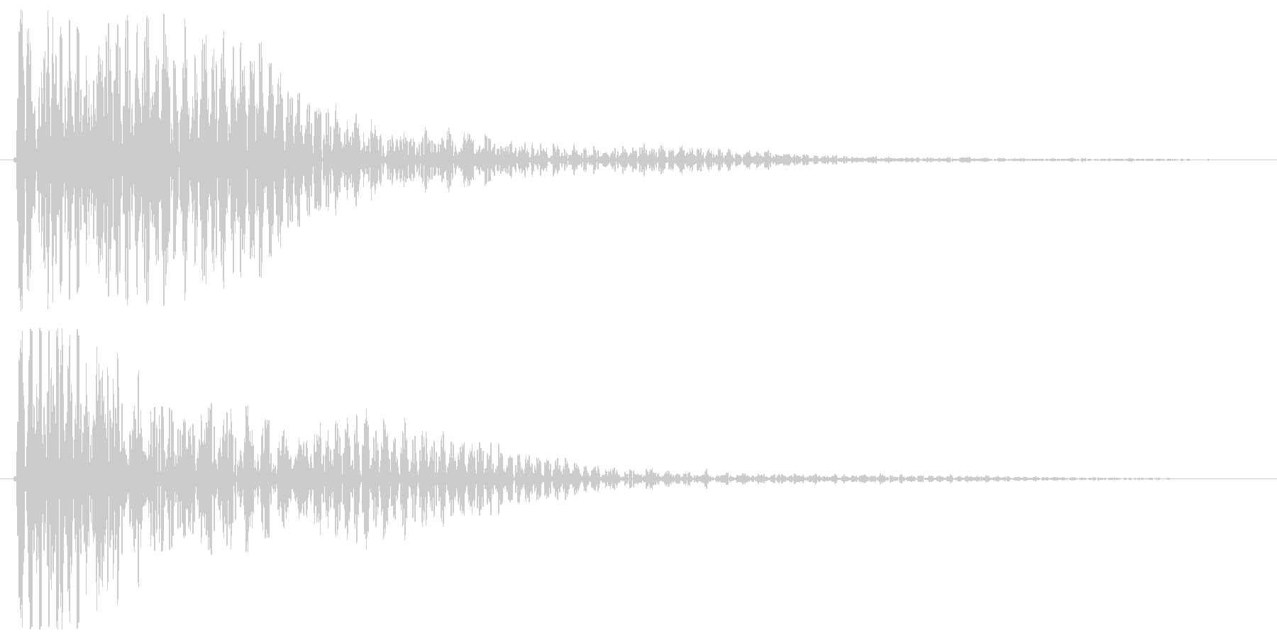 ゴ〜ン(鐘の低い音)の未再生の波形