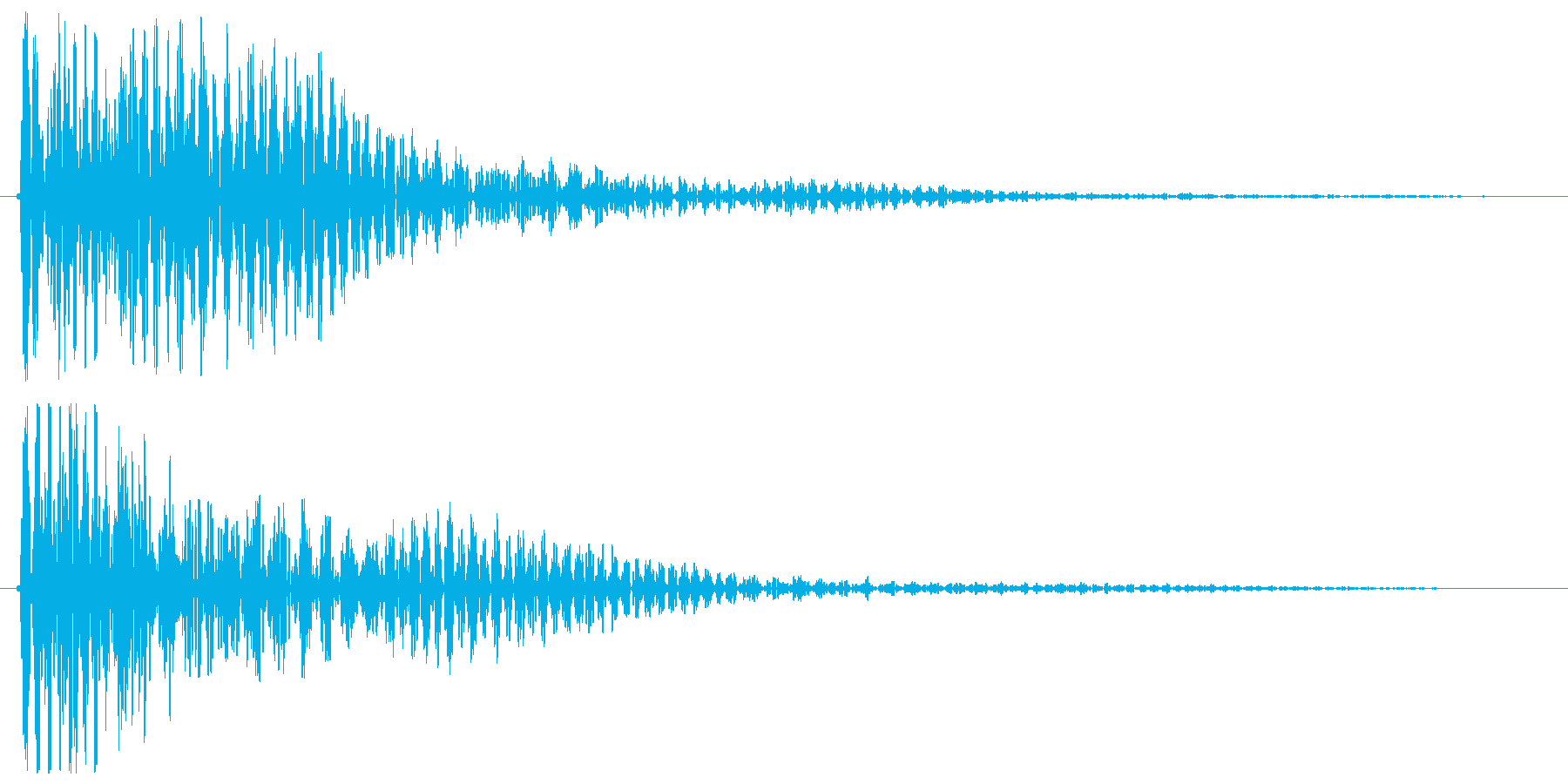ゴ〜ン(鐘の低い音)の再生済みの波形
