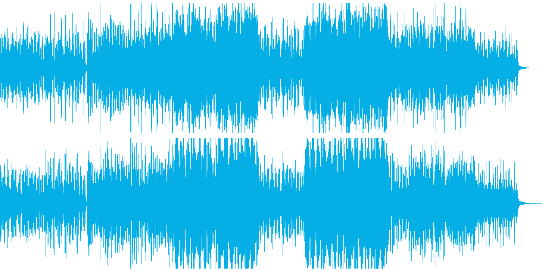 感動BGM ピアノとドラムの静かな躍動感の再生済みの波形
