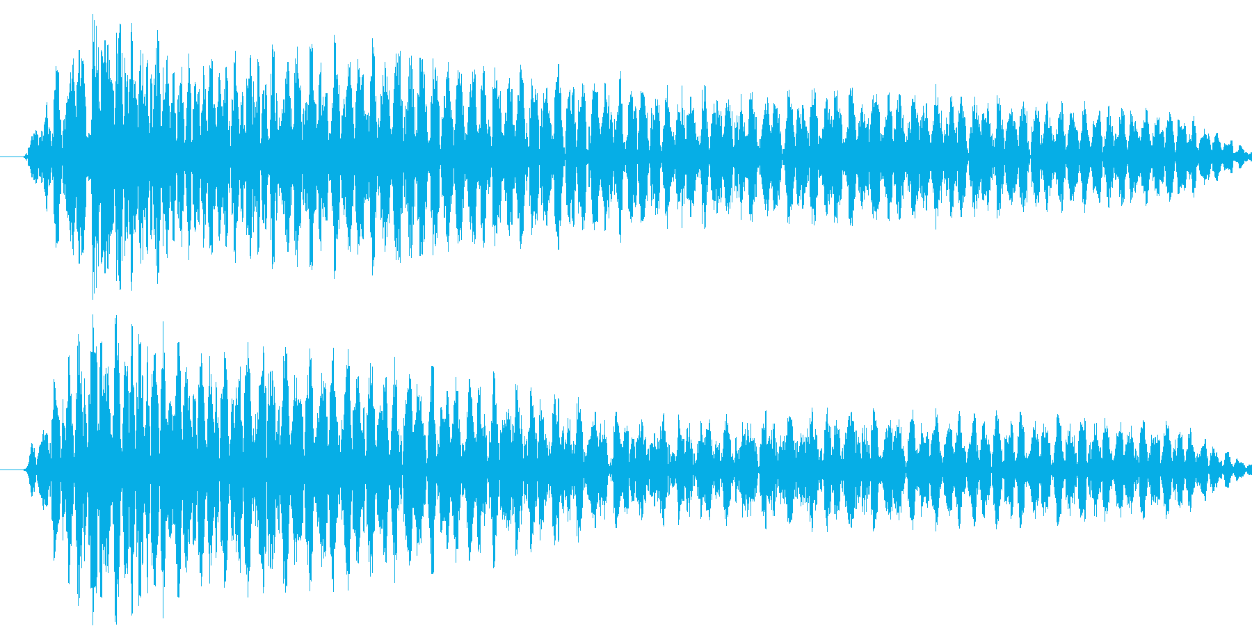 短めのノイジーな演出する音です。の再生済みの波形