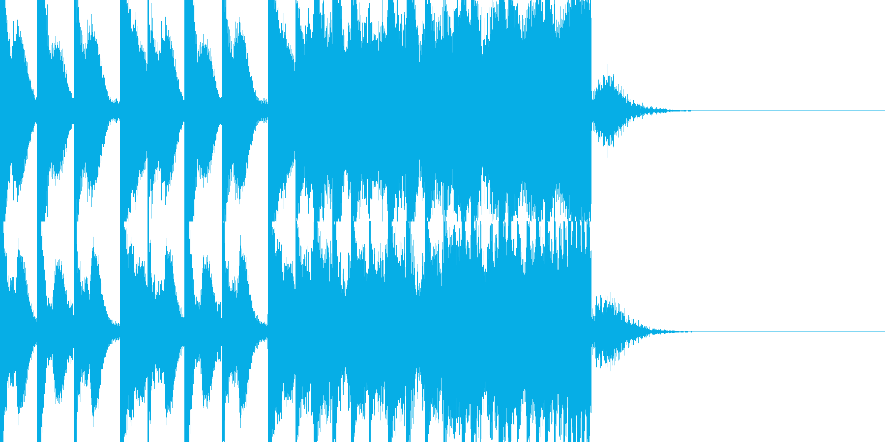 BPM128EDMビルドアップです。の再生済みの波形