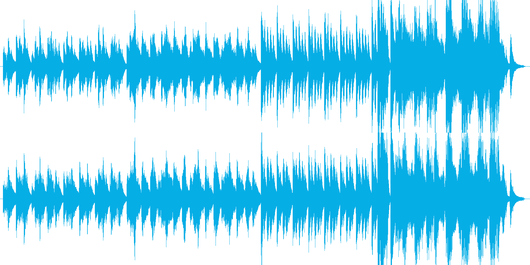 切ないメロディのピアノ曲の再生済みの波形