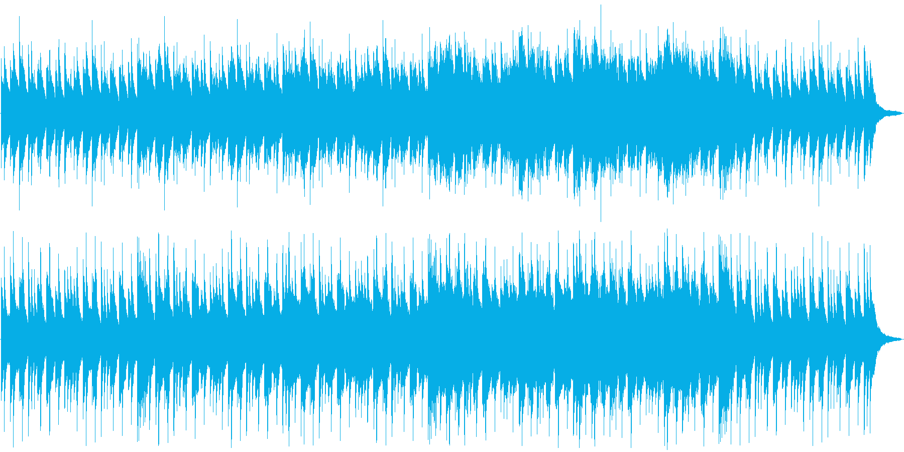ピアノとストリングスが混ざり合う切ない曲の再生済みの波形