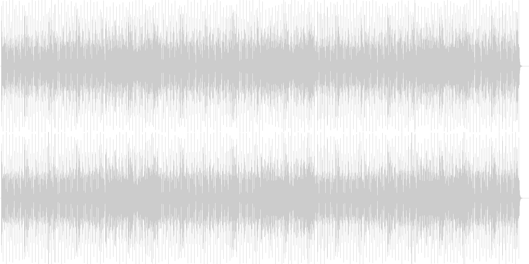 わくわく感のシンセ・ギターなどの曲の未再生の波形