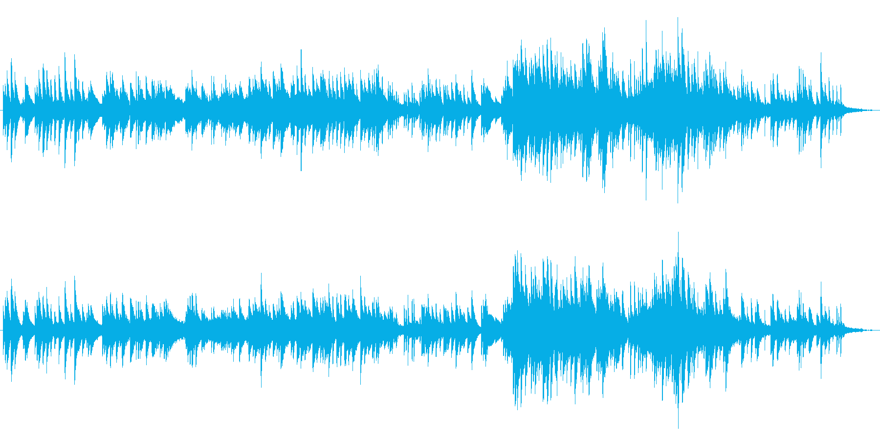 森の中の空気や水を表した曲の再生済みの波形
