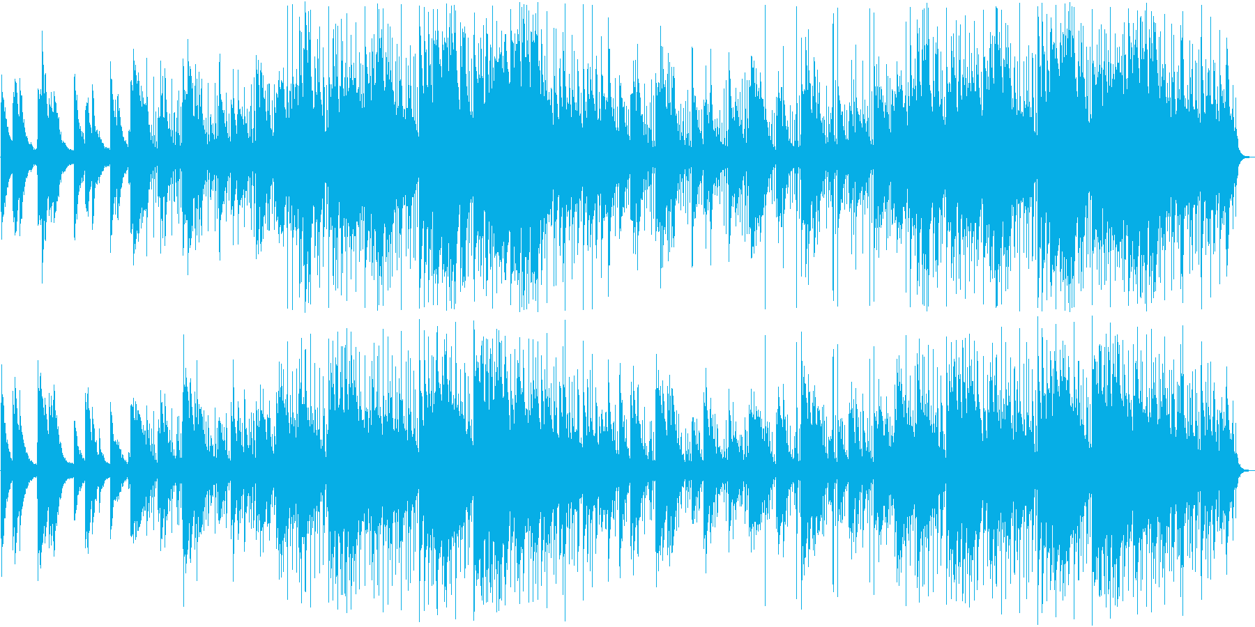 穏やかで爽やかなBGMの再生済みの波形