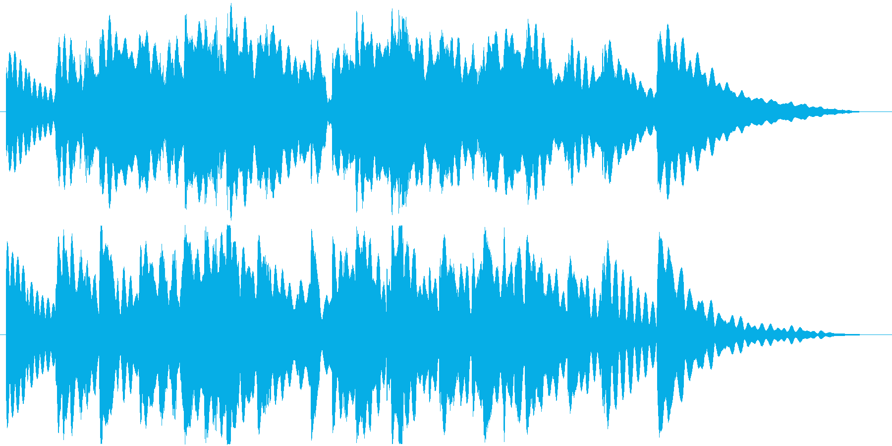 ヒーリング楽曲です。24bit,48k…の再生済みの波形