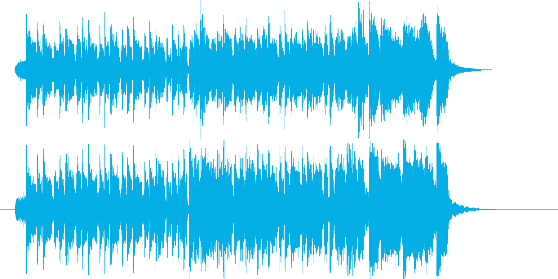 爽やかで明るいシンセなどのポップサウンドの再生済みの波形