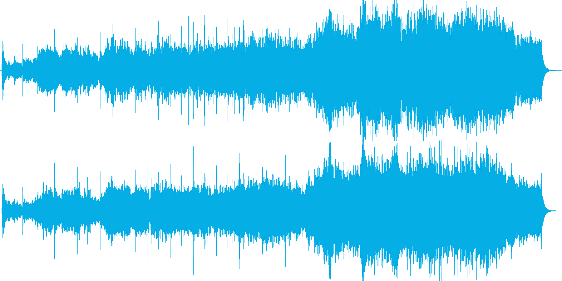 水の印象をイメージ化したヒーリング音楽の再生済みの波形