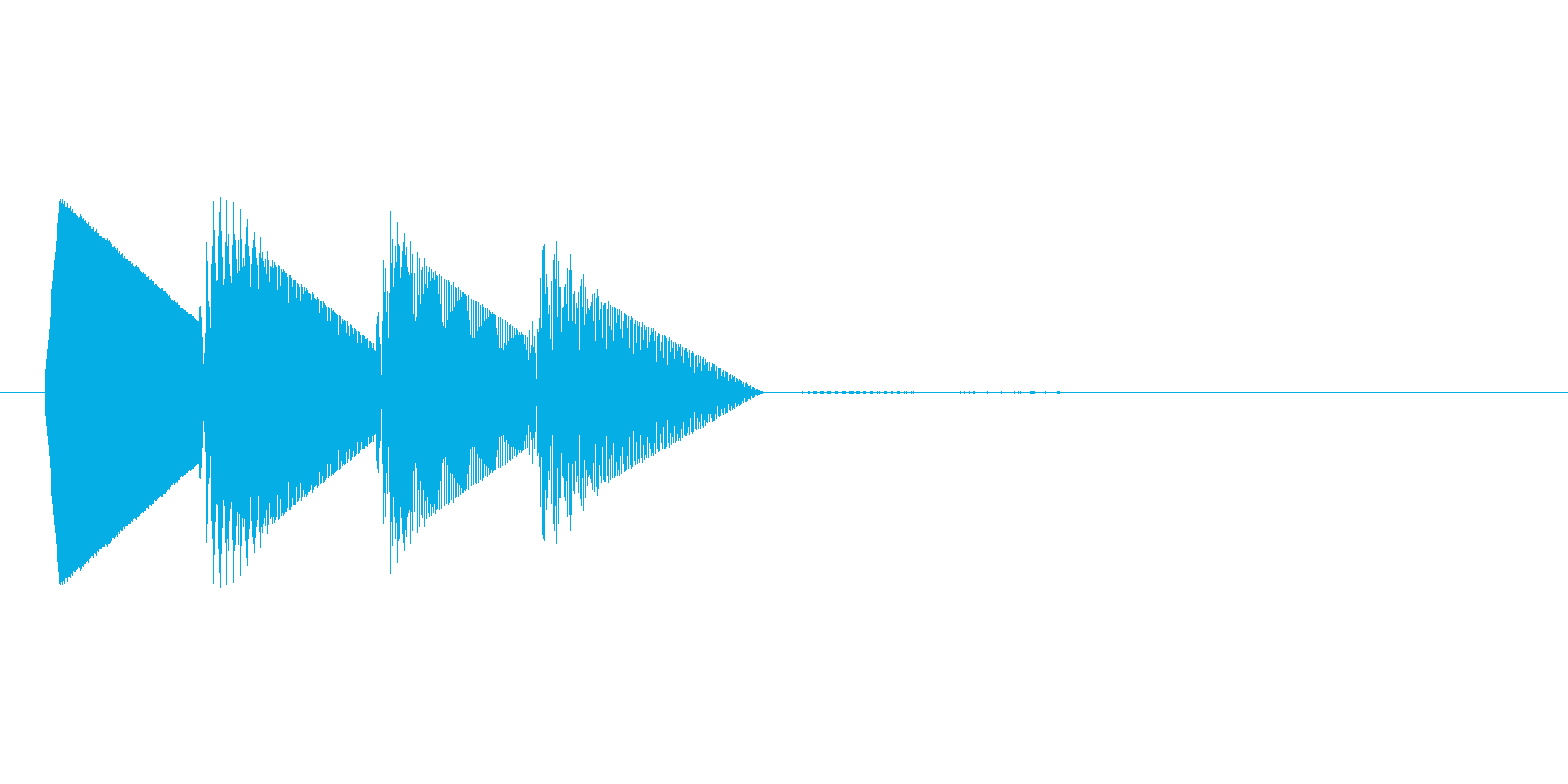8bitのシステム音ピロロロン↓の再生済みの波形