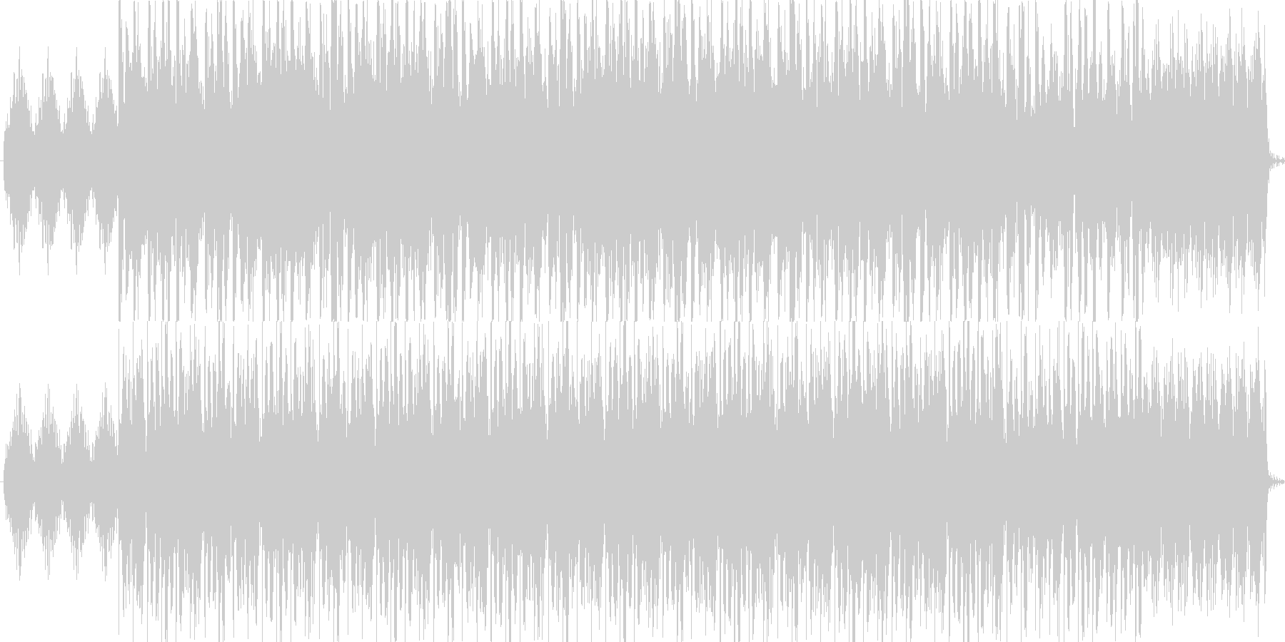 神秘的で幻想的な曲の未再生の波形