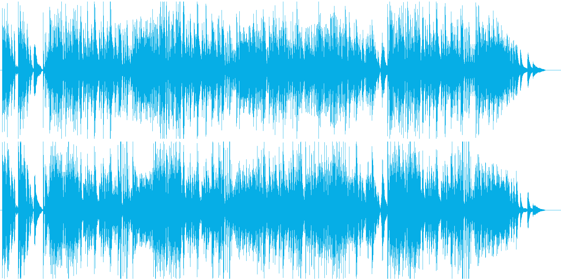 シンプル!わくわくファンシーなピアノ曲の再生済みの波形