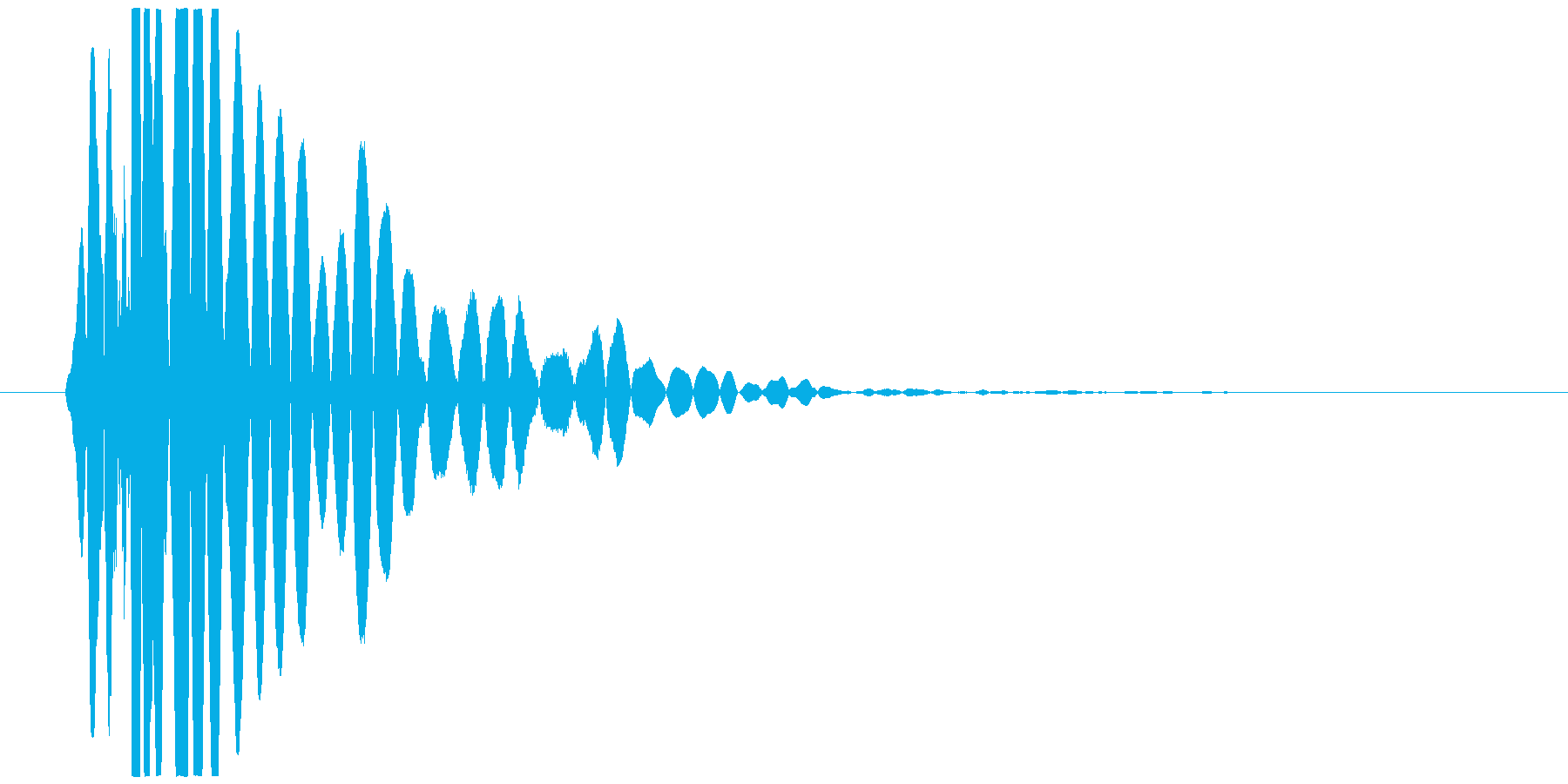 ドンッ、ドシャッ(倒れる、打撃、低音)の再生済みの波形