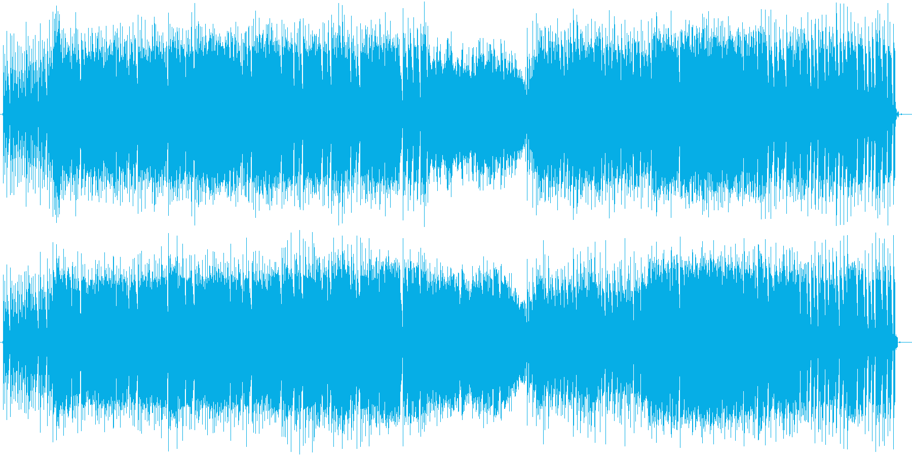 うきうきするようなポップな曲の再生済みの波形