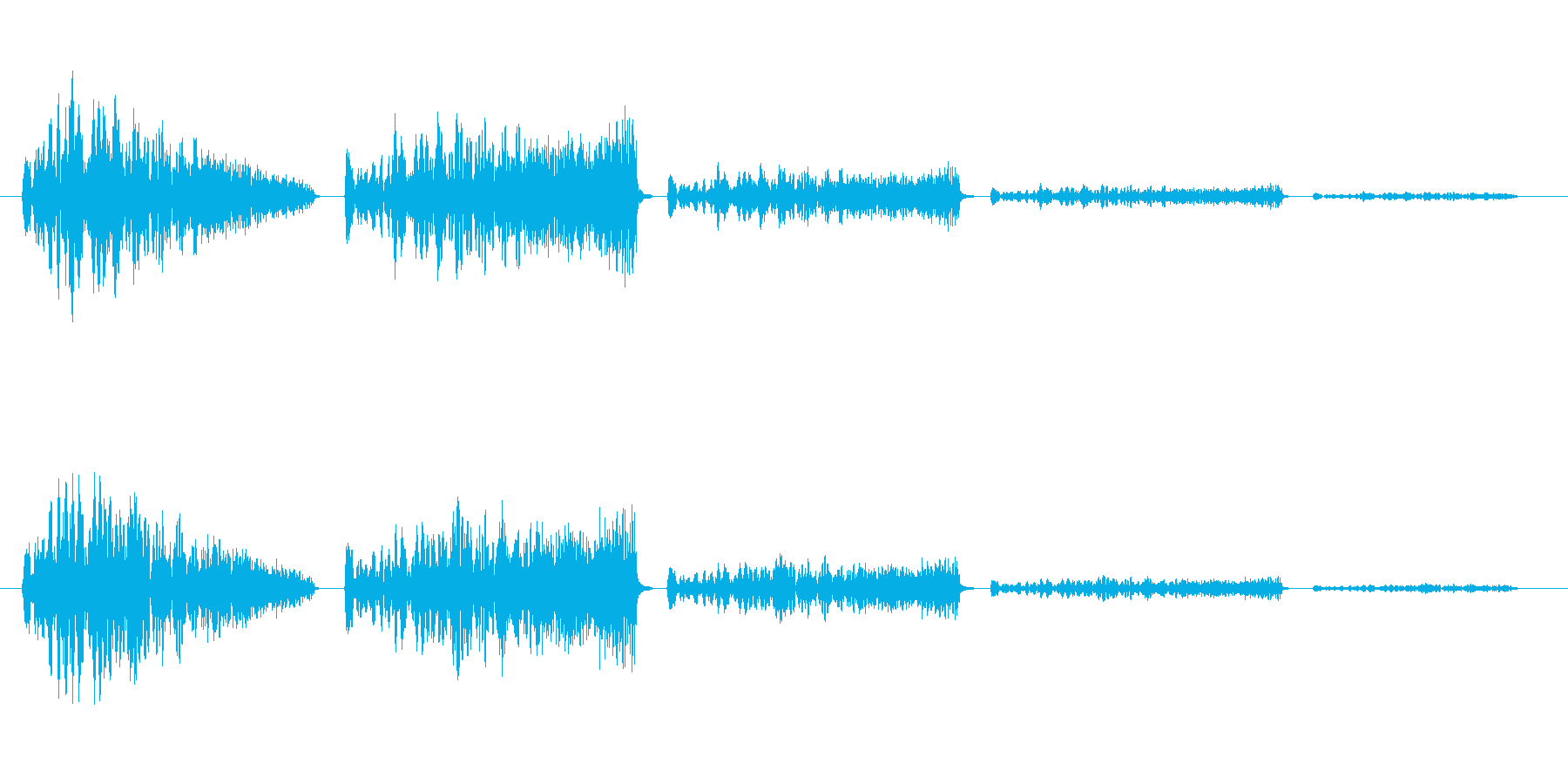 ワープするときや宇宙空間のような音の再生済みの波形