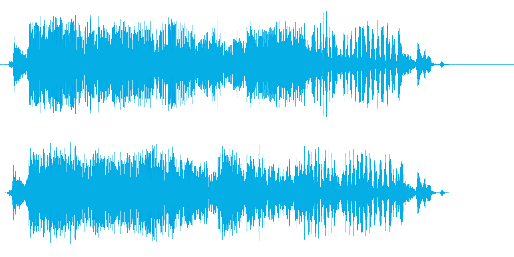 変身=トランスフォームのトリッキーな音源の再生済みの波形