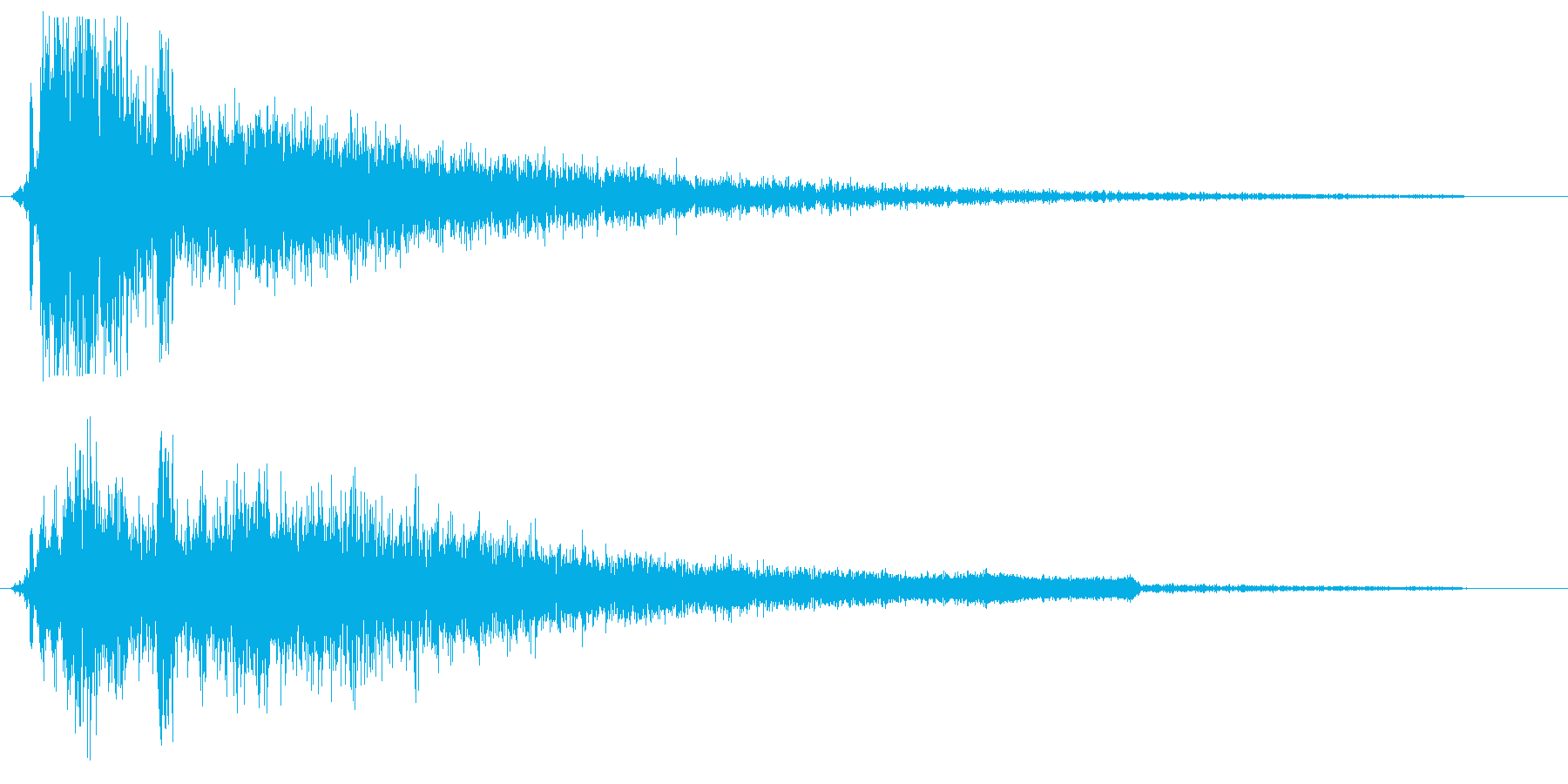 ガシーン(接触の音)の再生済みの波形