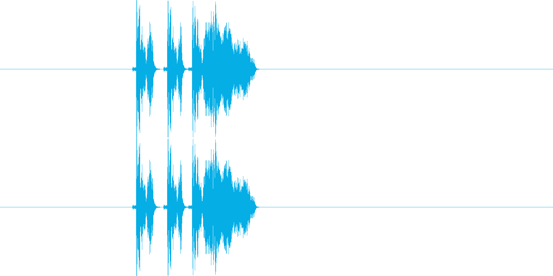 ピピューン(光線が飛んでくる効果音)の再生済みの波形
