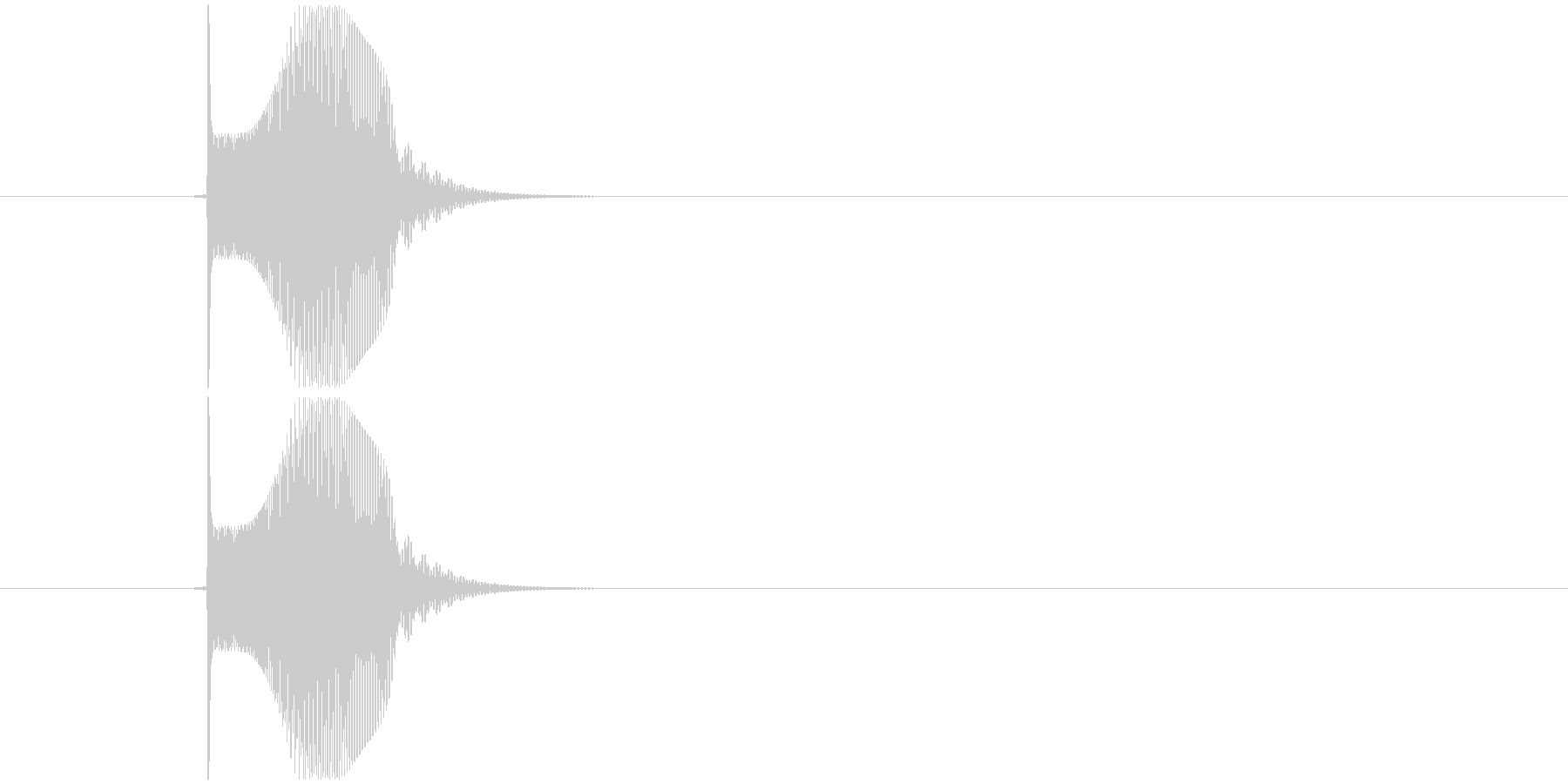 テュンッ という感じの音。の未再生の波形