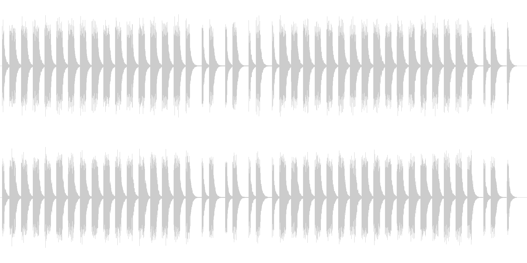 低く神妙な面持ちの曲の未再生の波形