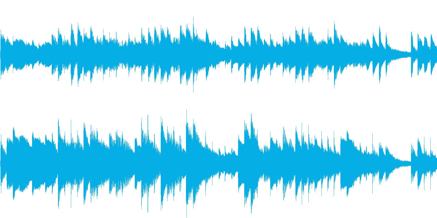 癒し系で穏やかなピアノソロ曲の再生済みの波形