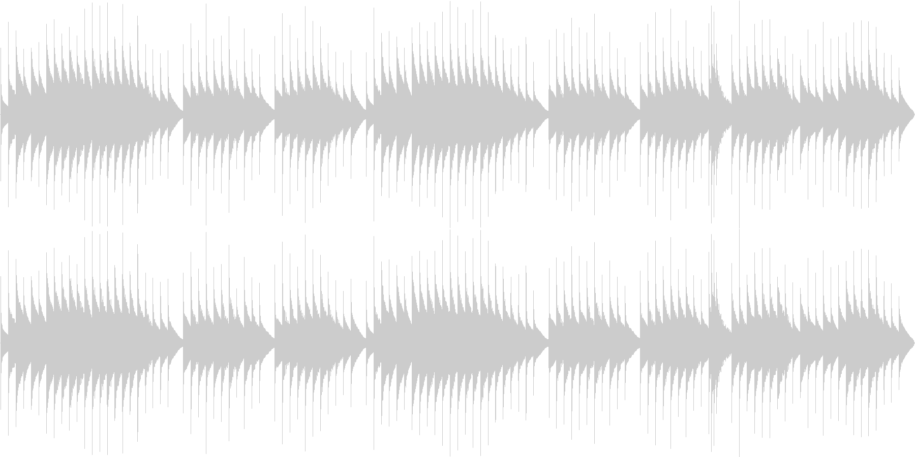 ほんわかとしたオルゴール曲(ループ用)の未再生の波形