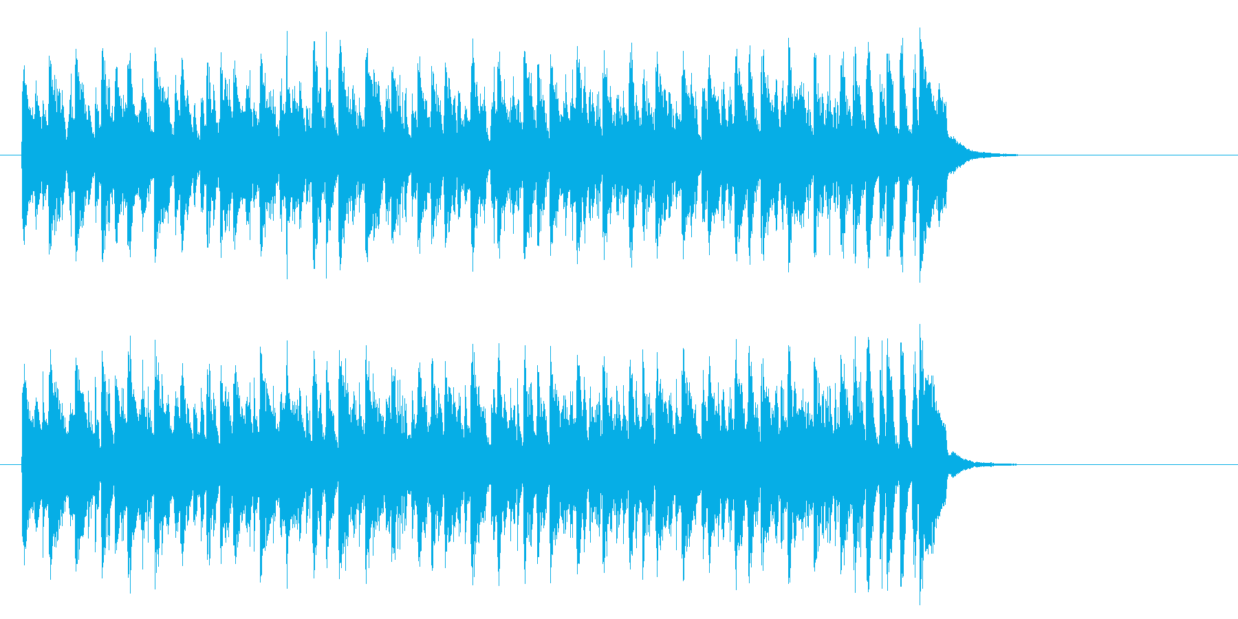 ワールド系サンバ風BGM(サビ)の再生済みの波形