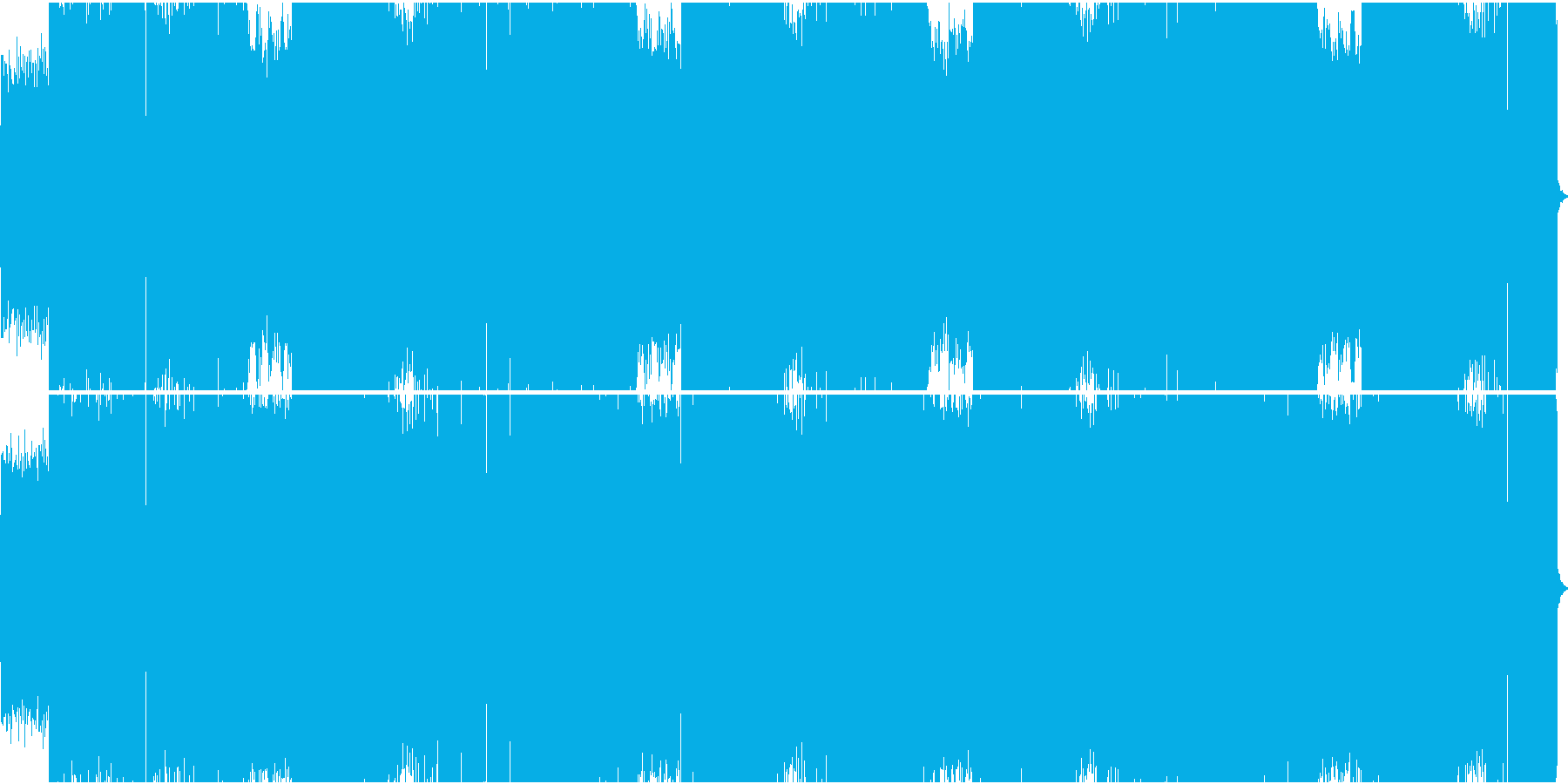 アクションゲーム等BGM(戦闘曲)の再生済みの波形