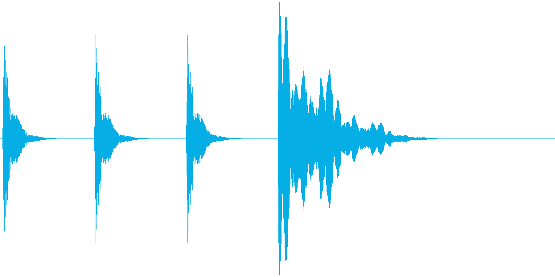 カウントダウンの音ですの再生済みの波形