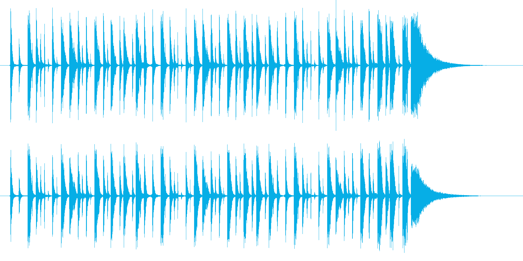 HHが効いた【生ドラム 】ループ音源の再生済みの波形