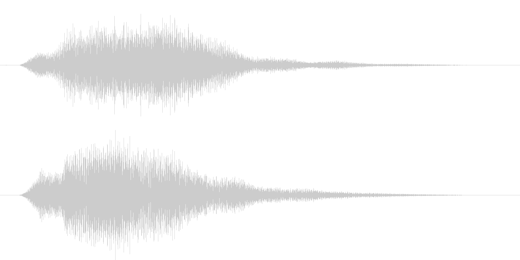決定音(主張しすぎない音)の未再生の波形