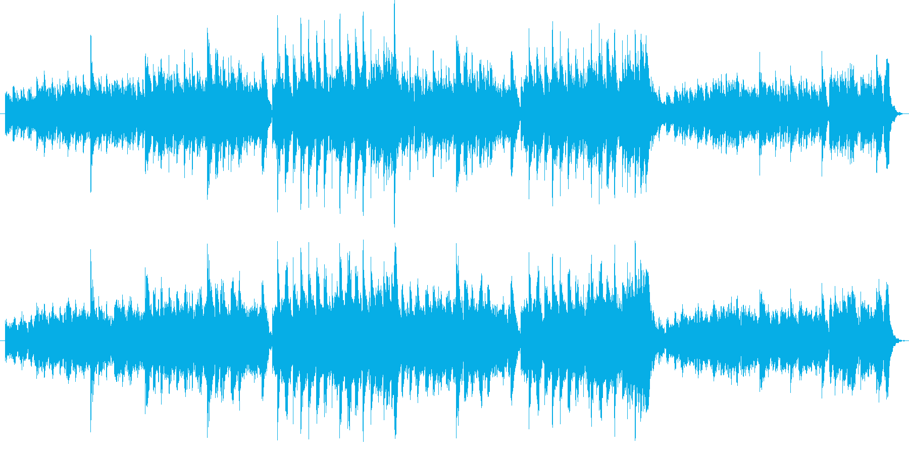 クラシックギターとリコーダーによる曲ですの再生済みの波形