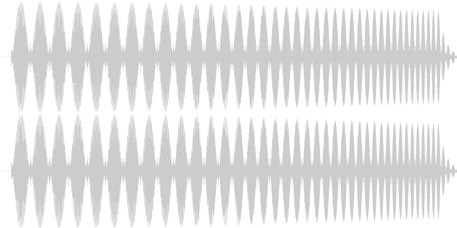 機械系の短い効果音です。の未再生の波形