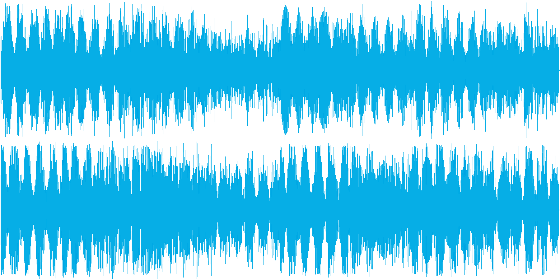 混沌としたリズムを基本にした楽曲です。の再生済みの波形