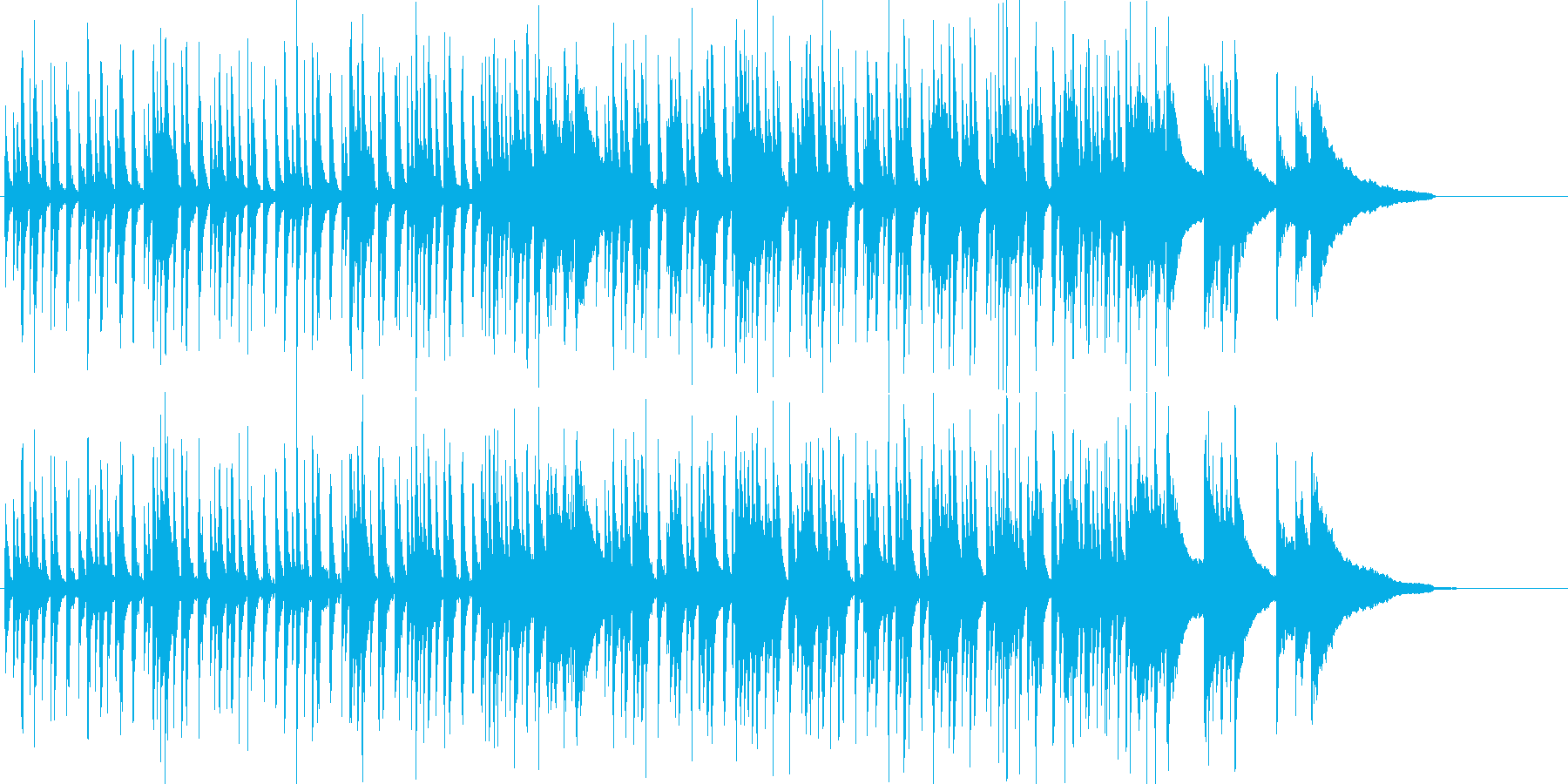 初夏の午後にそよぐ涼しい風のような曲の再生済みの波形