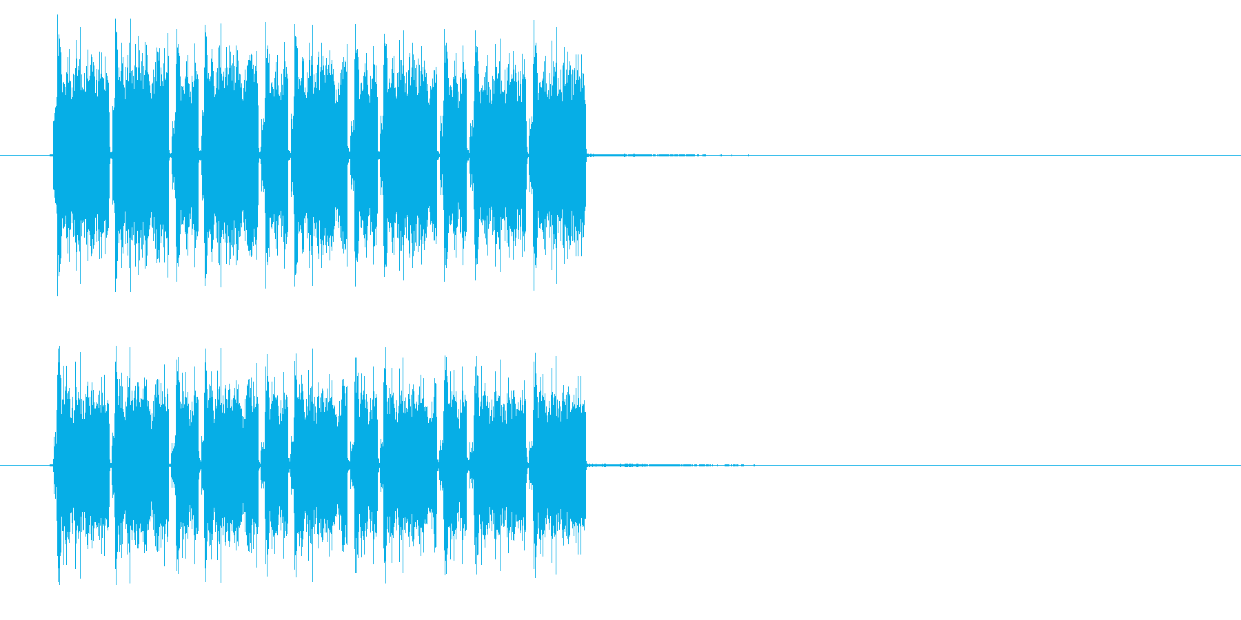 ガザガザガザ(機械的な効果音)の再生済みの波形