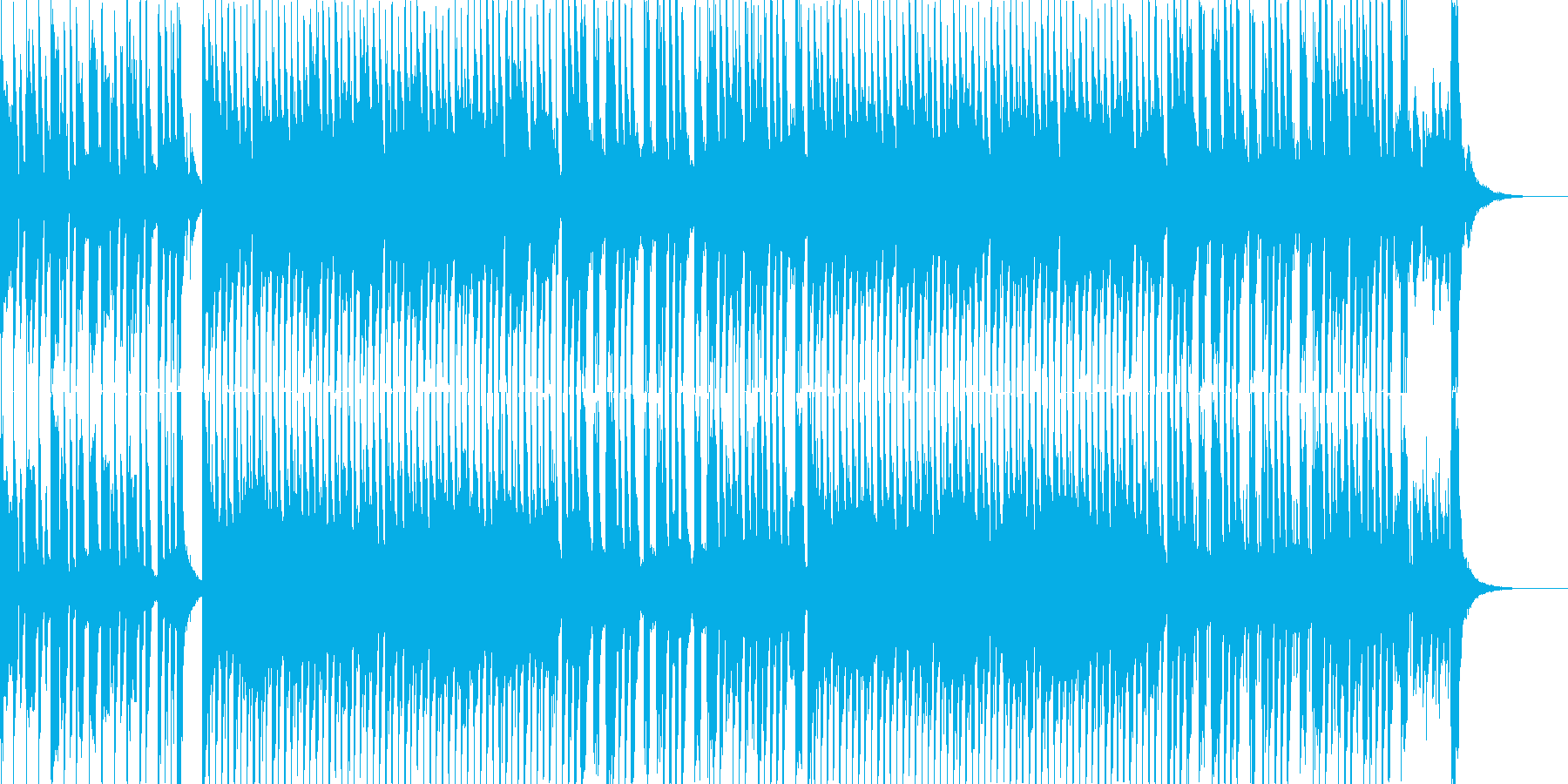 子供向けのわんぱくなBGMの再生済みの波形