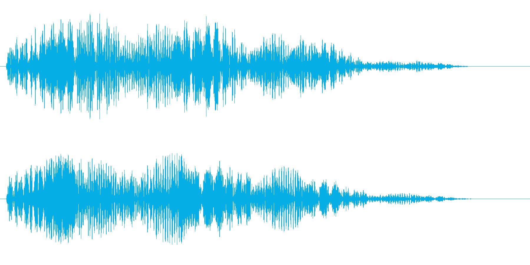 パソコンを起動した時の音の再生済みの波形