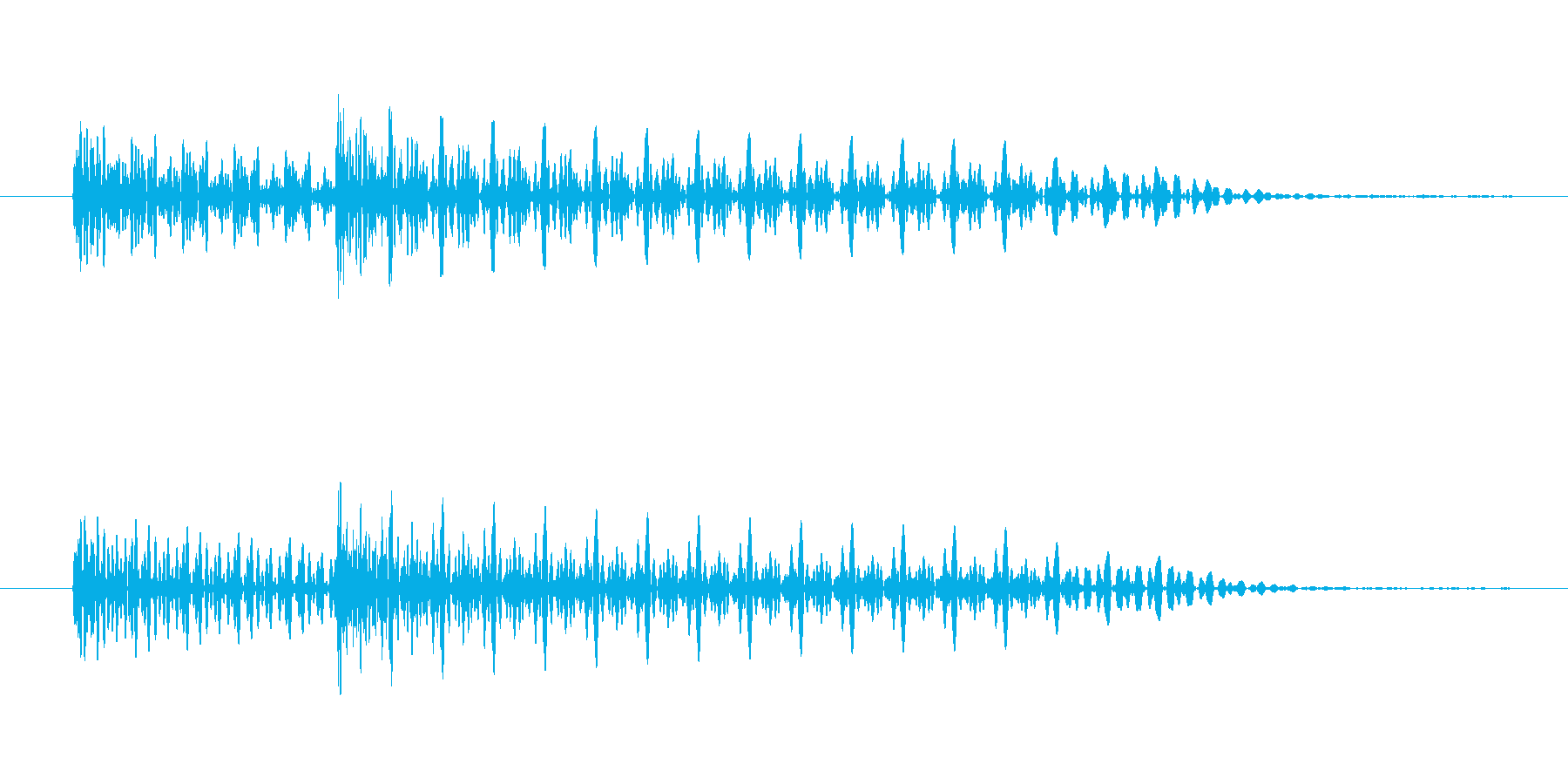 windowsOS風効果音。の再生済みの波形