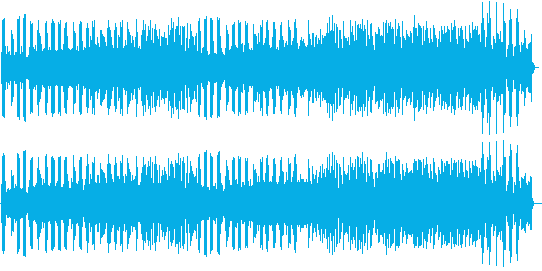 懐かしいファミコンのゲーム音を再現の再生済みの波形