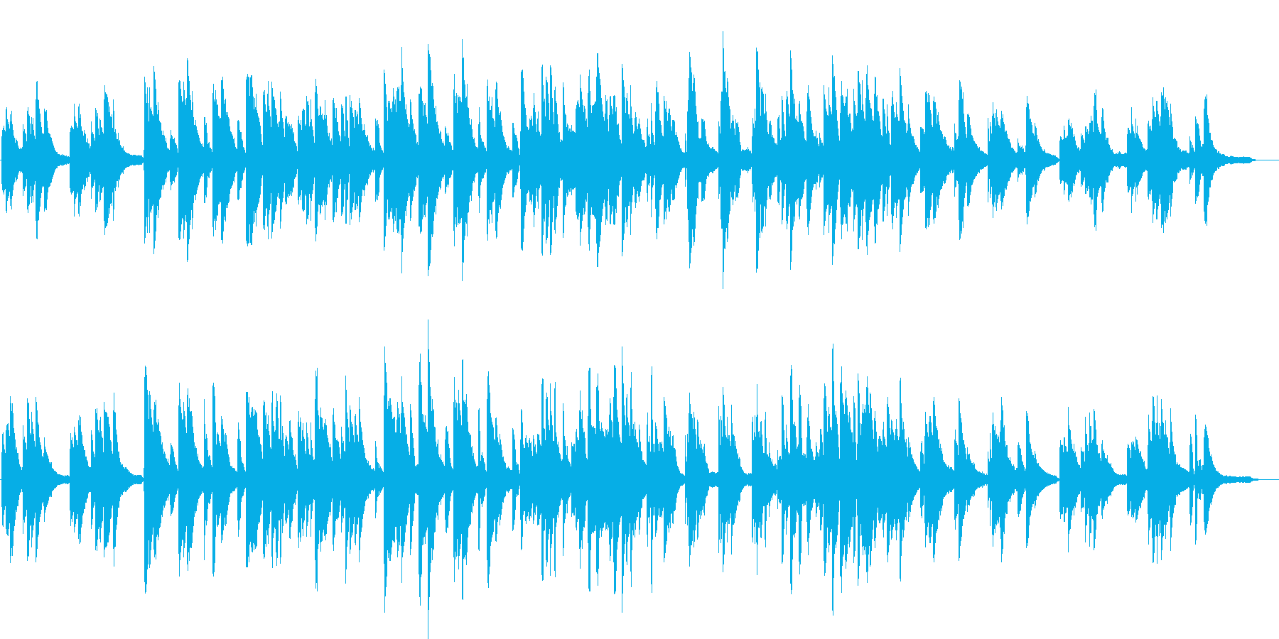 ピアノの優しい曲03の再生済みの波形