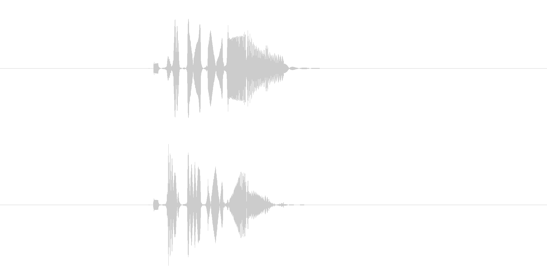 ピヒューンと聞こえる効果音の未再生の波形