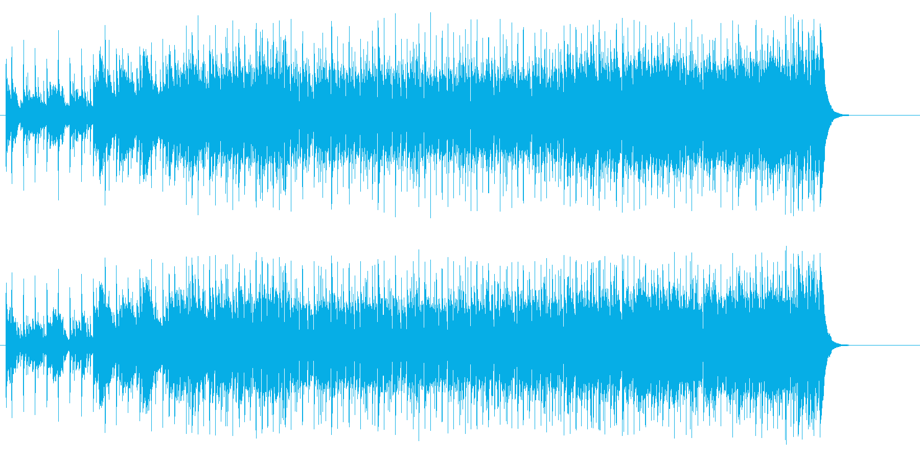 ワクワクしながら、その気になるBGMの再生済みの波形