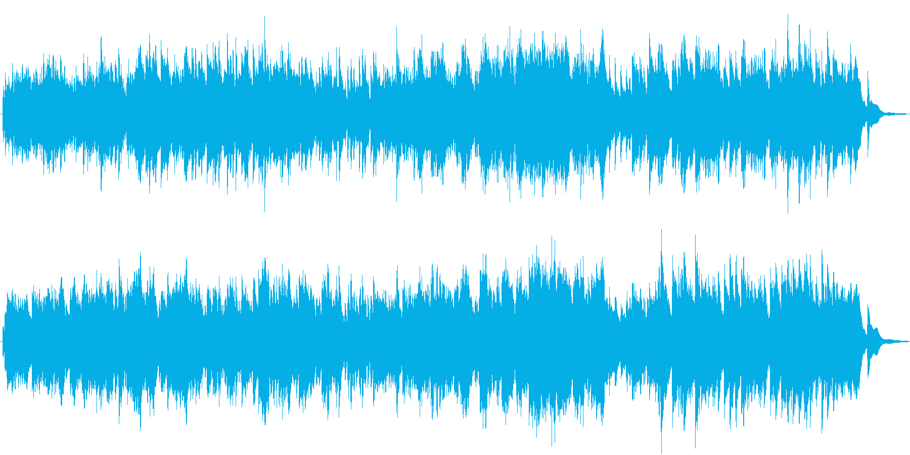 夢見る美しい曲、アラベスクをハープでの再生済みの波形