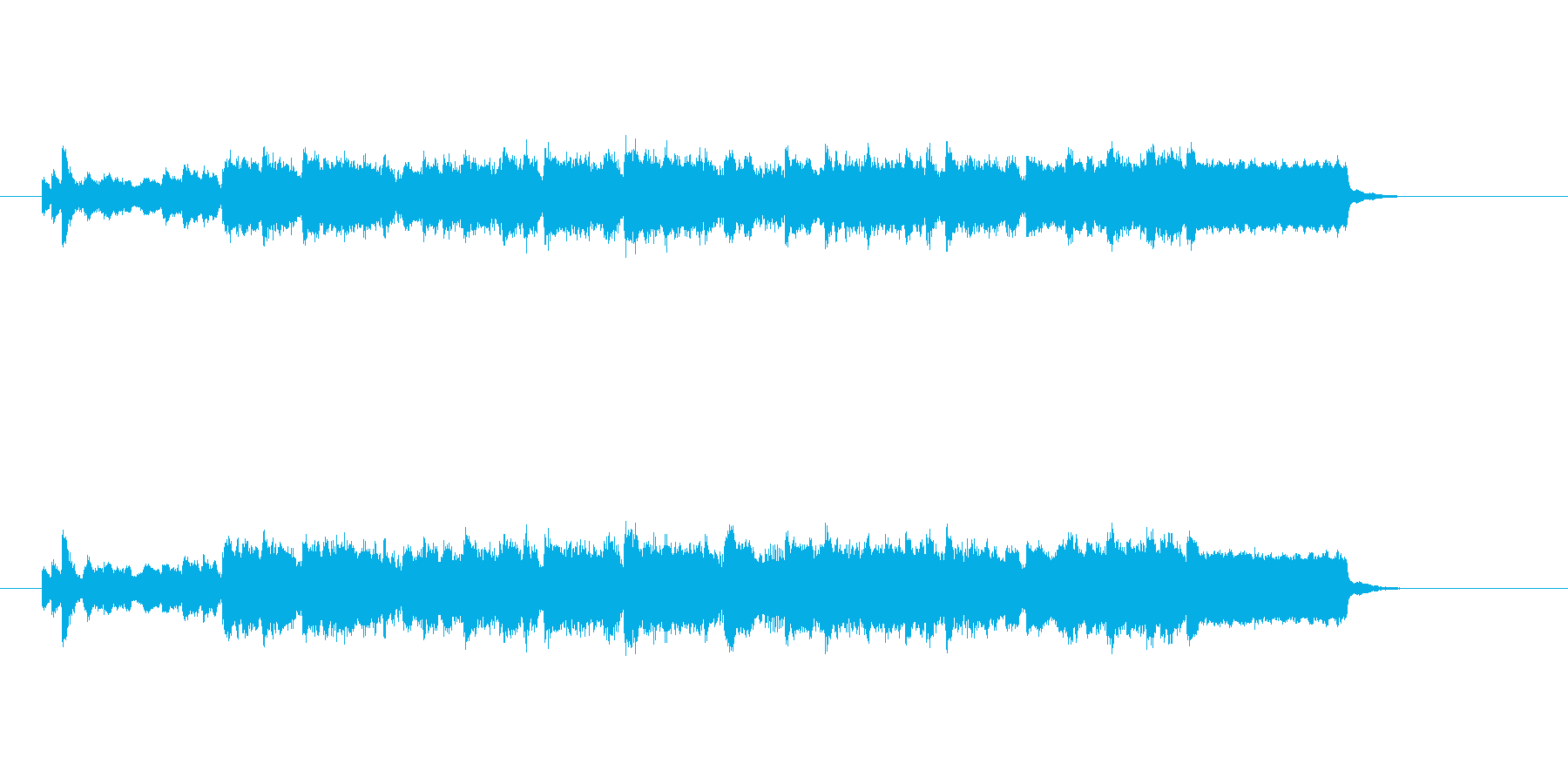 弦とピアノの重厚な響きの再生済みの波形